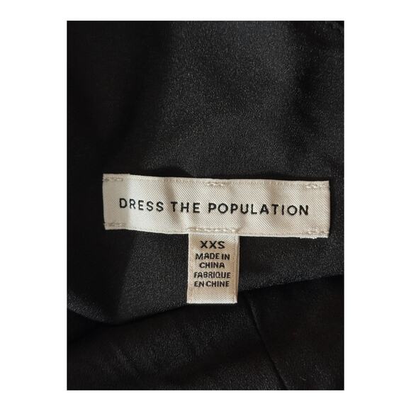 Dress the Population Jumpsuit Tiffany One shoulder black size XX-Small XXS - Picture 5 of 6